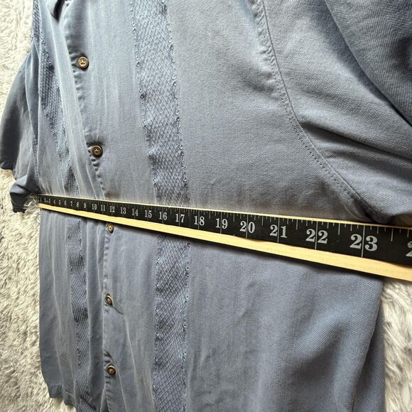 Tommy Bahama Hawaiian Camp Shirt Mens Large Silk O' Aces Embroidered Graphic - Picture 7 of 10